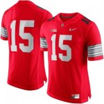 Men's NCAA Ohio State Buckeyes Only Number #15 College Stitched Diamond Quest Authentic Nike Red Football Jersey FA20K42ML